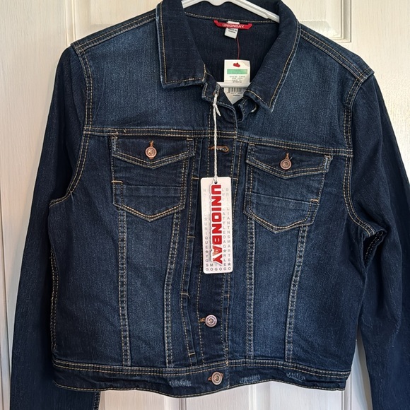 Unionbay cropped denim Jean Jacket NWT L - Picture 2 of 12